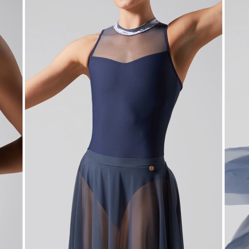 BODILE Navy Blue Leotard and Skirt